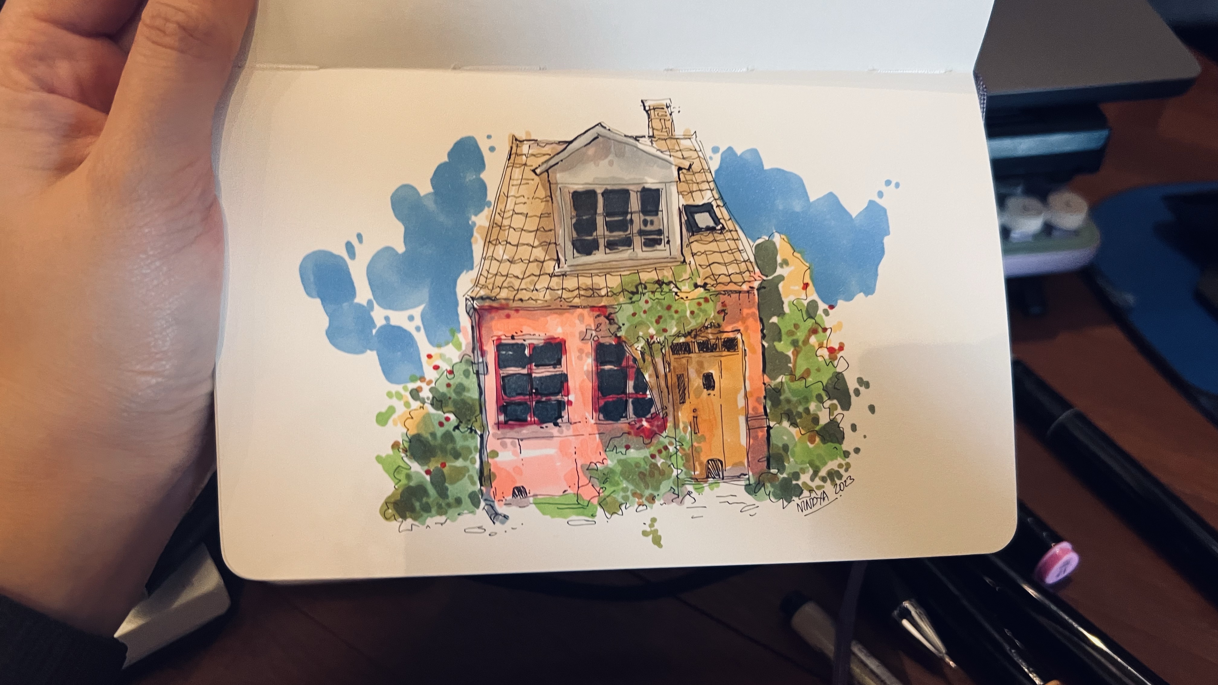 Drawing practice: House sketch